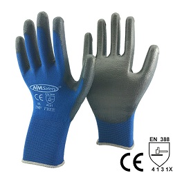 Перчатки полиуретановые PU1350-NV/BLK