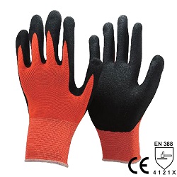 Нитриловые перчатки NY1350S-OR/BLK